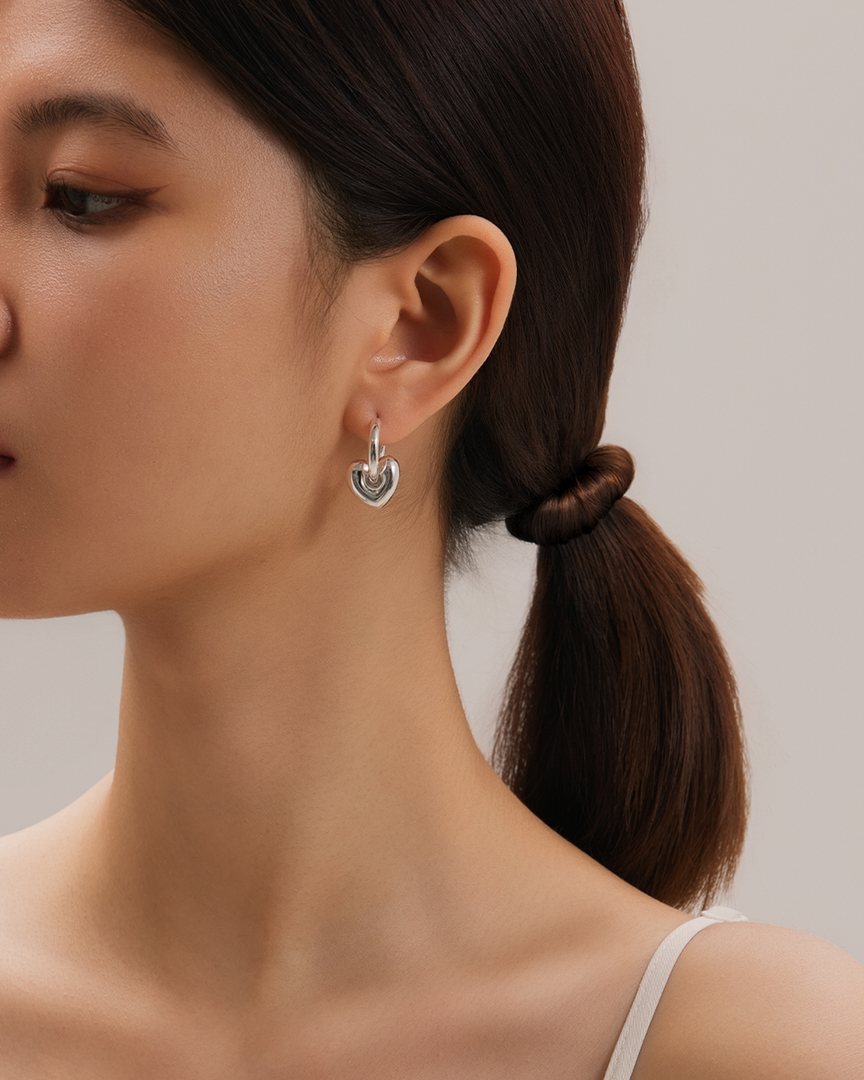 RUTH HEART DROP EARRINGS